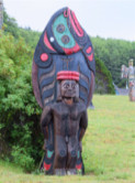 Totem in burial ground